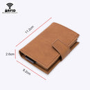 DIENQI Rfid Men Wallets Classic Card Holder Walet Male Purse Money Wallet Zipper Big Brand Luxury Black Leather Wallet For Men