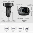 Baseus FM Transmitter Handsfree Bluetooth Car Kit MP3 Player With 3.4A Dual USB Car Charger FM Modulator Transmiter