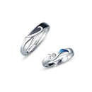 925 Sterling Silver Zircon Enamel Couple Open Rings For Women Romantic Student Valentine's Day Gift Fine Jewelry Flyleaf New