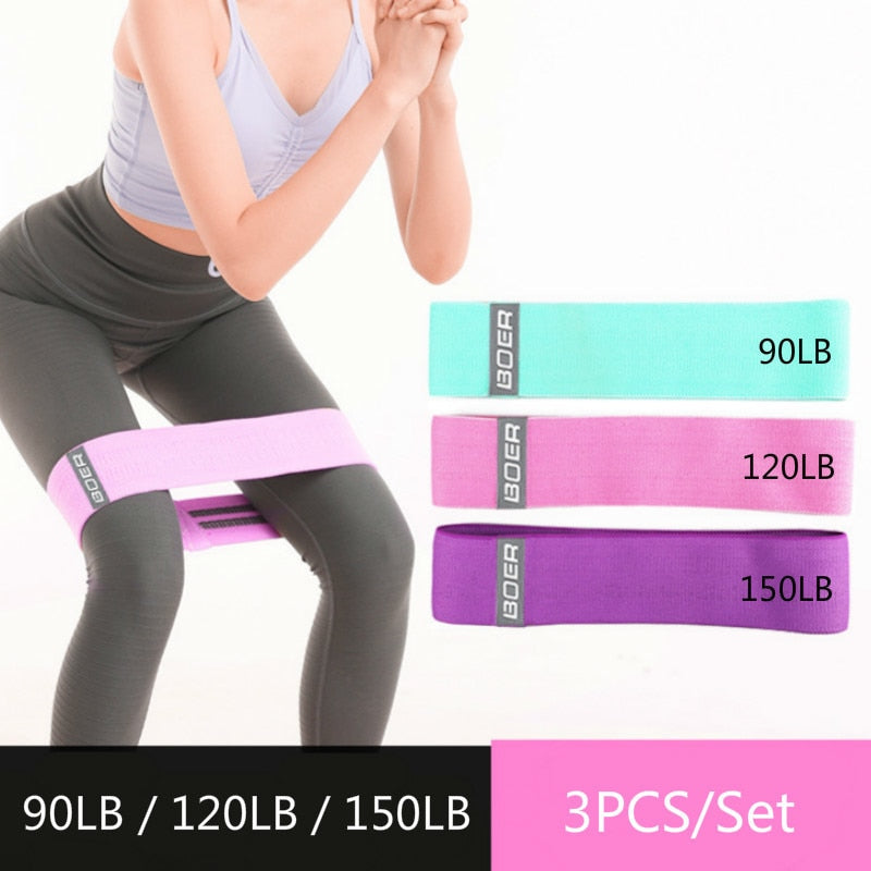 3 teile/satz 90-150LB Widerstandsbänder Set Zugseil Gummi Elastische Bänder für Fitness Gym Ausrüstung Übung Yoga Workout Booty Band