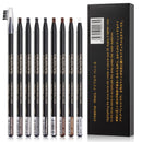 12PCS  Eyebrow Pencil Cosmetic  pencil  for eyeshadow Natural Long-Lasting Tattoo  eyebrows waterproof eyebrow makeup set beauty