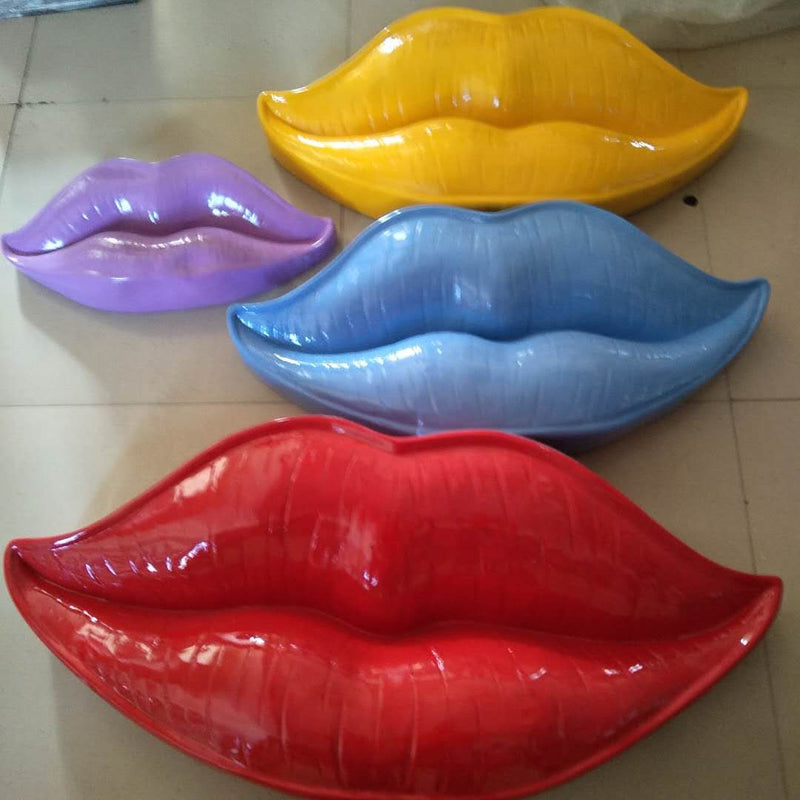 Gran escultura de labios decoración moderna colgante de labios rojos Bar Club tema decoración de pared