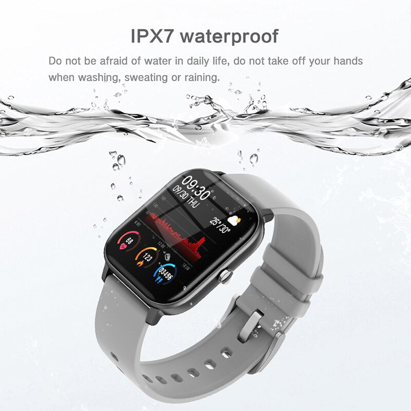 LIGE New P8 Ladies Smart Watch Fashion sports Full screen touch Heart rate Blood pressure Monitoring waterproof watch for xiaomi