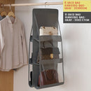 Foldable Hanging Handbag Clothes Organizer For Things Wardrobe Closet Transparent Storage Bag Handbag Shopping Bag Sundry Hanger