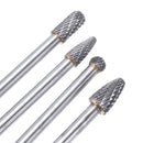 1/4" Extra Long Rotary Burr Bit Tool 6'' Carbide Burr Rotary Burr File Drill Bits Set Durable For Metal Milling Engraving Cutter