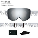 OTG Ski Goggles Snowboard Mask For Men Women Skiing Eyewear UV400 Snow Protection Over Glasses Adult Double Anti-Fog Cylindrical