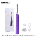 CANDOUR CD-5168 Sonic Electric Toothbrush Rechargeable Toothbrush IPX8 Waterproof 15 Mode USB Charger Replacement Heads Set