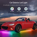 Niscarada RGB Multicolor Flexible Flowing Car LED Light Underglow Underbody Waterproof Automobile Chassi Neon Atmosphere Light