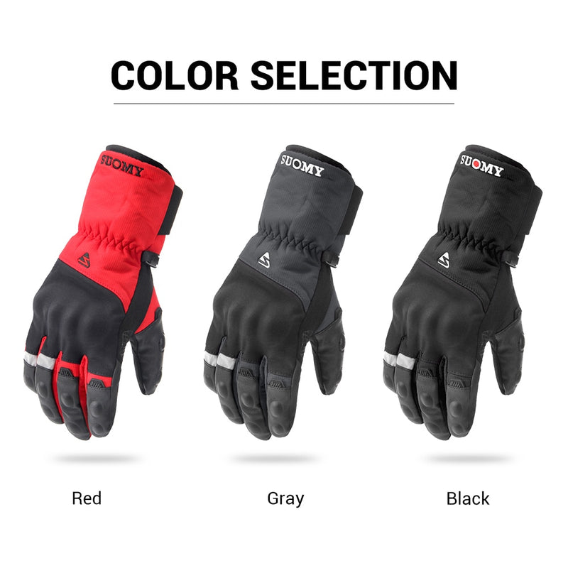 Guantes de invierno para motocicleta, Guantes impermeables para Moto Motocross, Guantes para Moto a prueba de viento, Guantes para montar en Moto con pantalla táctil