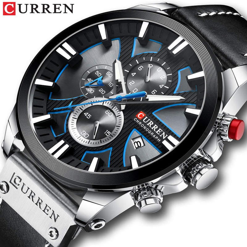 New CURREN Men Watches Fashion Quartz Wrist Watches Men's Military Waterproof Sports Watch Male Date Clock Relogio Masculino