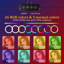 RGB Led Ring Light With Stand colorful Lighting 29 Colorlight,3 Normal Modes Dimmable Selfie 10inch Ring Light For Youtube Video