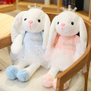 60/100CM Kawaii Room Decor Crown Rabbit Plush Toy Animal Big Ears Rabbit Jouet Enfant Soft Filled Pillow Halloween Birthday Gift