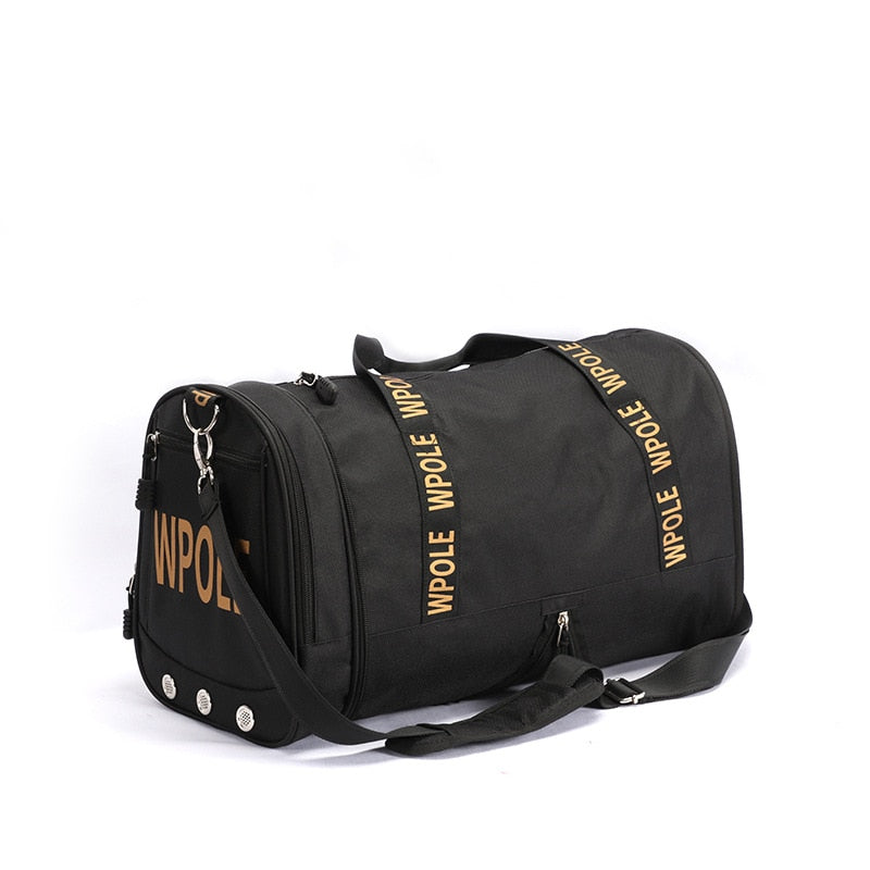 ROEGADYN large Capacity Chest Bag Folding Gym Bag Men Fitness Bag For Gym Men Waterproof Sport Bag Men Gym Bag  Shoe Compartment