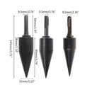 1pc 32mm/42mm HSS Firewood Splitter Drill Bit Round/Hex/Triangle Shank Wood Split Cone Drill Bit Woodworking Tools