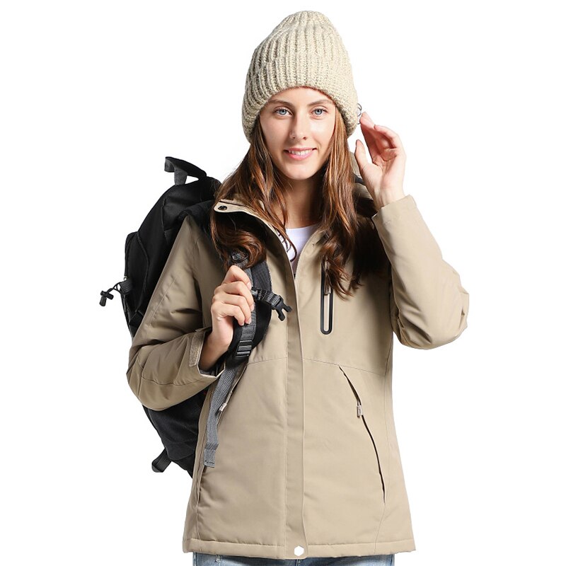 Smart Heated Jacket Waterproof Men 3 Areas Heated Vest For Women Winter Outdoor Sports Coat Warm Heating Coat Motorcycle Jacket