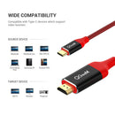 QGeeM USB C auf HDMI 4K 60Hz Kabel USB Typ C auf HDMI Adapter USB-C HDMI Thunderbolt 3 Konverter für MacBook Huawei Samsung S10