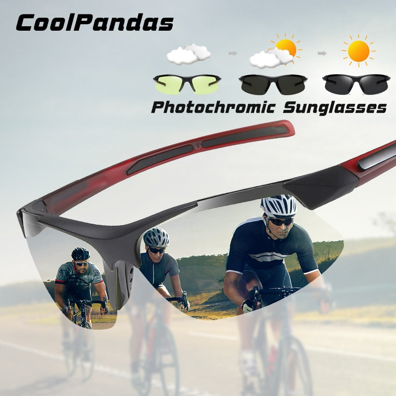 Gafas de sol fotocromáticas para deportes al aire libre de diseño de marca, gafas de sol polarizadas ultraligeras a prueba de viento para hombre, gafas de mujer zonnebril heren