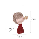 Cute creative Bouquet Girl Ornaments Sculpture Statue gifts Living Room TV cabinet Flower arrangement Modern Home Decoration