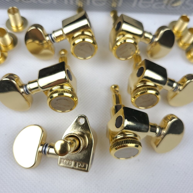 1 Set 1:20 Locking Electric Guitar Machine Heads Tuners For LP SG Guitar Lock String Tuning Pegs 3R3L Gold