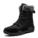 Botas de nieve para hombre de alta ayuda para invierno, botas impermeables para hombre, botas cálidas de felpa gruesa de piel para hombre, botines para hombre, talla grande 38-48