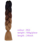 Black Star Hair Ombre Jumbo Extensiones de cabello trenzado Trenzas retorcidas de 24 pulgadas Fibra de cabello sintético para trenzado retorcido para mujeres