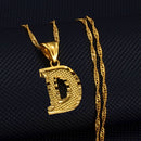 Anniyo A-Z Small Letters Necklaces Women/Girl Gold Color Initial Pendant Thin Chain English Letter Jewelry Alphabet Gift