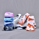 Tie Dye Woman Sock Ladies Thick Line Standard Socks for Women Colorful Happy Crew Sox Couples Cotton Trendy Autumn Winter Sokken