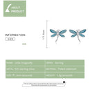 bamoer 925 Sterling Silver Dragonfly Earrings for Women Hypoallergenic Silver Jewelry for Kid Hypoallergenic earring BSE455