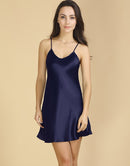 New 100% Natural Silk Gecelik Slip Nuisette Nightgown Women Nightwear Sexy Sleepwear Dress Pijamas Night Gown Nighty