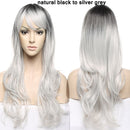 S-noilite Synthetic 28colors 22inch Loose Wave Wigs Halloween Cosplay Wig Blue Red Pink Grey Purple Hair Wig Cosplay for party