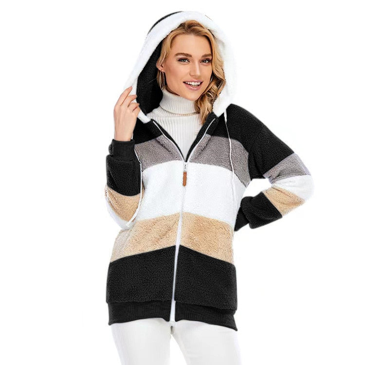 Fall Winter Hooded Jacket Women 2020 Fashion Fuzzy Parkas Thick Warm Casual Coat Woman Plus Size Clothes 5XL Jackets And Coats