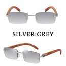 2022 Vintage randlose Sonnenbrille für Herren Mode quadratische Gläser Luxus Oculos De Sol Masculino Zonnebril Heren Lunette De Soleil