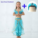 Film Mädchen Kind Sommer Jasmin Prinzessin Tanzkleid Kinder Aladdin Halloween Party Performance Kostüm Top Rock Hose Set