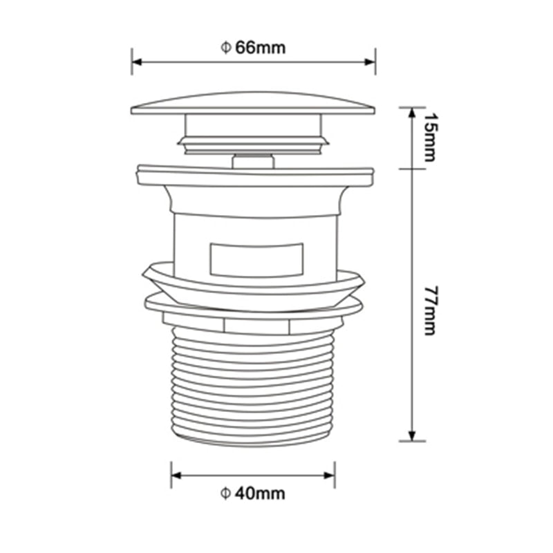 Bagnolux Brushed Stainless Steel Matt Bathroom Washbasin Sink Drainer Waste Bath Pop Up Bathroom Hotel Basin Sink Drainer