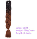 Black Star Hair Ombre Jumbo Extensiones de cabello trenzado Trenzas retorcidas de 24 pulgadas Fibra de cabello sintético para trenzado retorcido para mujeres