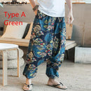 Baggy Cotton Linen Harem Pants Men Hip-hop Women Plus Size Wide Leg Trousers Casual Vintage Long Pants Pantalones Hombre 2022