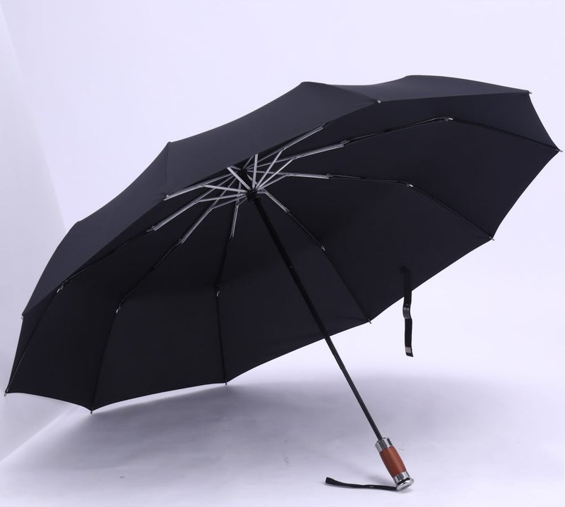 Paraguas plegable grande de marca genuina para lluvia de 1,2 metros, paraguas automático para hombres de negocios, sombrilla masculina a prueba de viento, azul oscuro y negro