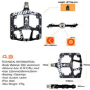 Nuevos pedales de bicicleta antideslizantes de 3 rodamientos sellados de aleación de aluminio CNC, pedales de bicicleta de montaña ultraligeros de pie plano, piezas de bicicleta MTB