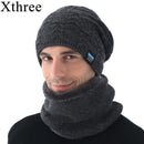 Gorros Xtres para hombre, gorros de invierno, gorro tejido, bufanda con forro de lana, gorros para hombre, gorros de invierno para hombre, gorros, gorros