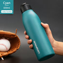 New Stainless Steel Water Bottle With Straw Direct Drinking 2 Lids Vacuum Flasks Insulated Travel Portable Thermal Climb Thermos