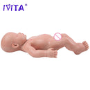 IVITA WG1510 47 cm 3,67 kg Mädchen mit geschlossenen Augen, hochwertige Ganzkörper-Silikon-Reborn-Puppen, lebendig geboren, Brinquedos, realistisches Baby-Spielzeug