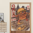 Japanese Door Curtain Partition Curtain Restaurant Decoration Curtain Noren for Noodle Store Kitchen Room Decoration