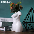 Ceramics Body Abstract Art Flower Vase Nude Male Female Sculpture Flower Vase Hobby Man Woman Vase Planting Machine Home Decor
