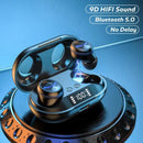 C6 TWS Wireless Bluetooth V5.0 Kopfhörer 9D Stereo Touch Control Noise Sport Wasserdichte Kopfhörer mit LED und zwei Mikrofonköpfen