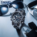 Relojes deportivos SMAEL para hombre, reloj cronógrafo Digital de doble hora, cronómetro LED para hombre, relojes de pulsera con pantalla de semana, montre homme Hour