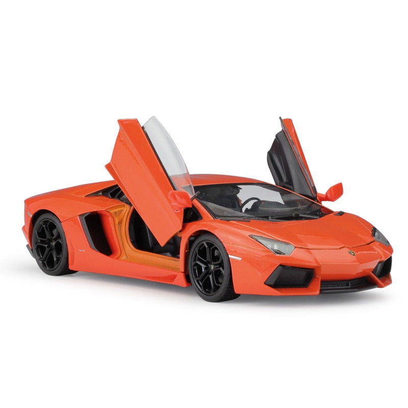 WELLY 1:24 Lamborghini Aventador LP700-4  Car Alloy Sports Car Model Diecast  Tail Car Wheels Toys For Children