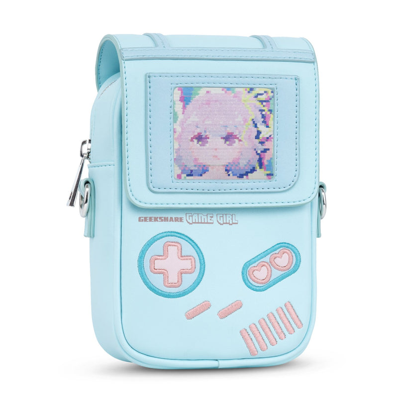 GeekShare Game Girl Bag For Women Kawaii Light Blue One Shoulder Bags Girl 2022 New Fashion Messenger Bag Super Cute With Strap