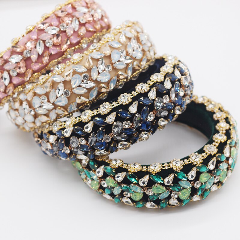New European and American style Baroque full rhinestone ladies prom headband luxury heavy industry exquisite hair accessories832