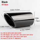 2 unids/set de cubiertas de tubos de escape de coche de acero inoxidable cromado para Audi A1 A3 A4 TT 2009-2015/VW Volkswagen PASSAT