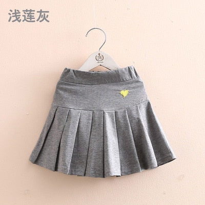 2022 Summer Fashion 3 4 6 8 9 10 12 Years Cotton School Children Clothing Dance Training For Lovey Baby Girls Skirt With Shorts